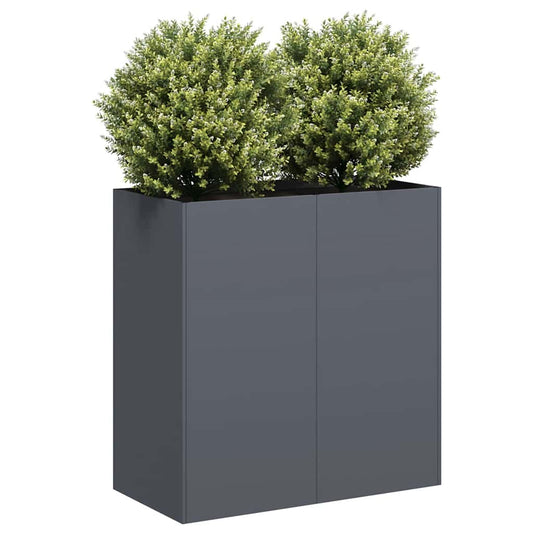 Plantenbak 80x40x80 cm koudgewalst staal antracietkleurig is nu te koop bij PeponiXL, paradijselijk wonen!