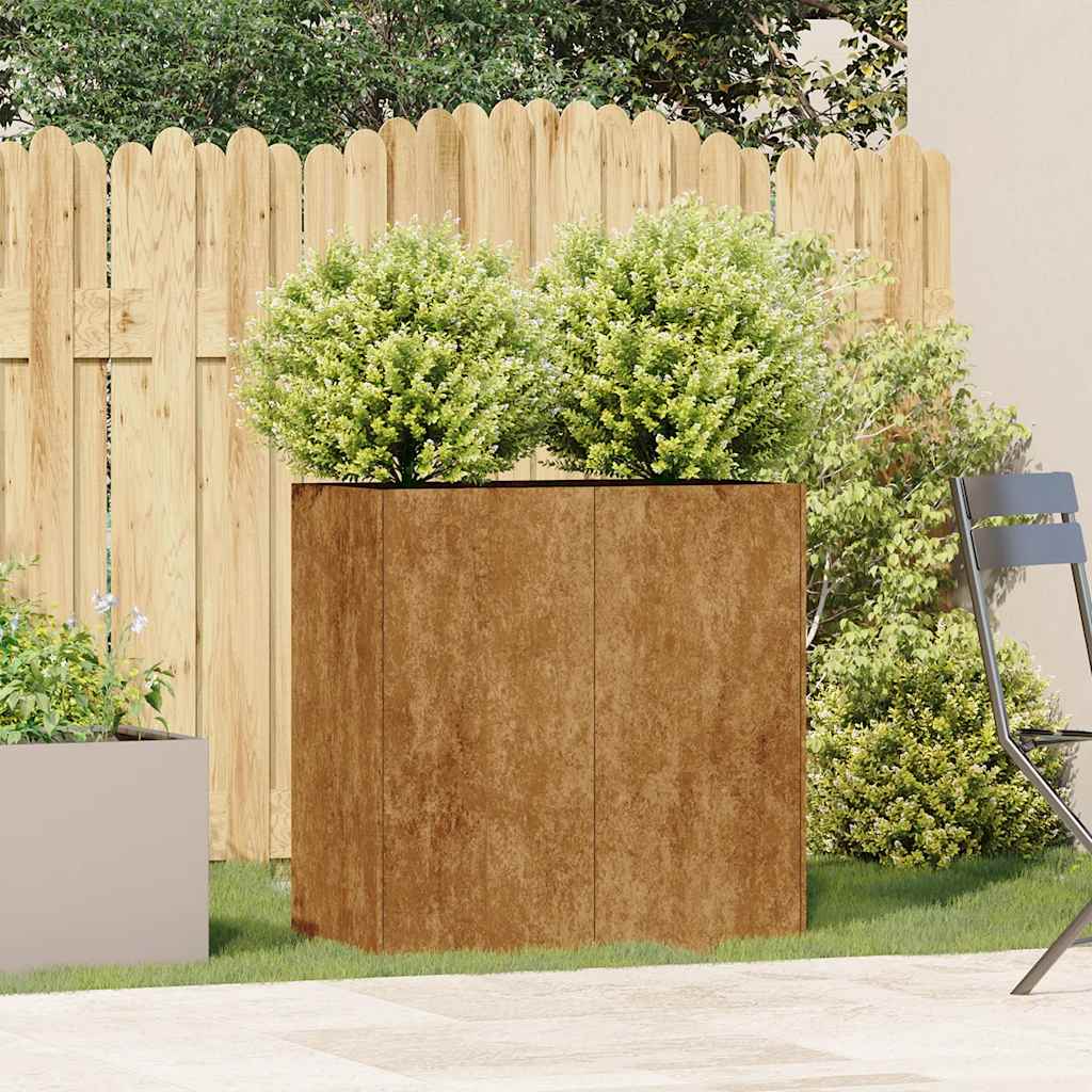 Plantenbak roestig 80x40x80 cm weervast staal is nu te koop bij PeponiXL, paradijselijk wonen!