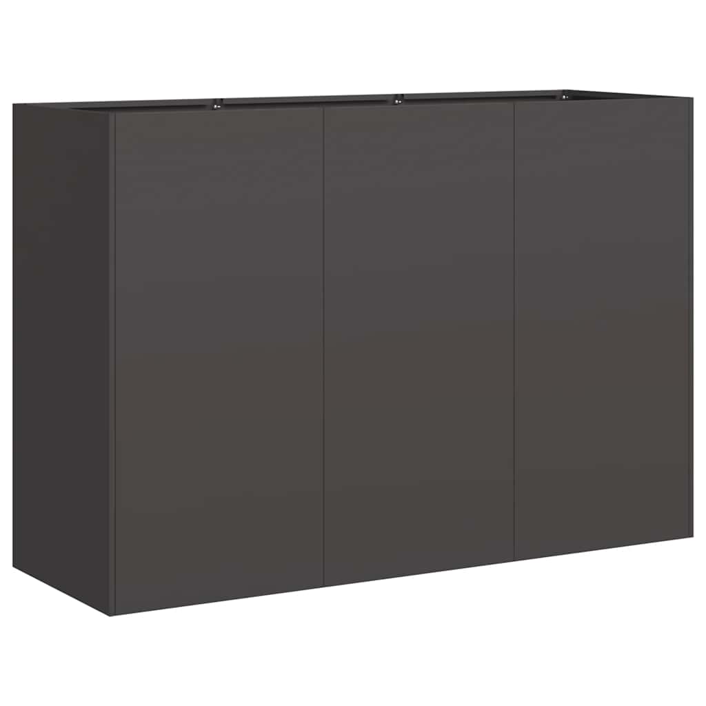 Plantenbak 120x40x80 cm koudgewalst staal zwart is nu te koop bij PeponiXL, paradijselijk wonen!
