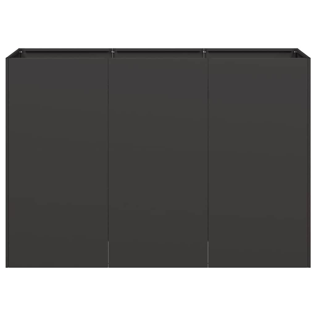 Plantenbak 120x40x80 cm koudgewalst staal zwart is nu te koop bij PeponiXL, paradijselijk wonen!
