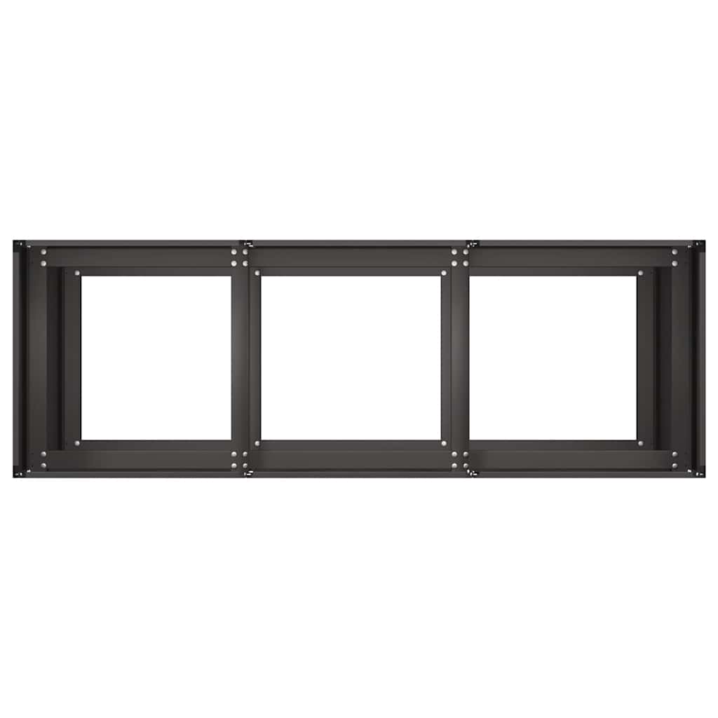 Plantenbak 120x40x80 cm koudgewalst staal zwart is nu te koop bij PeponiXL, paradijselijk wonen!