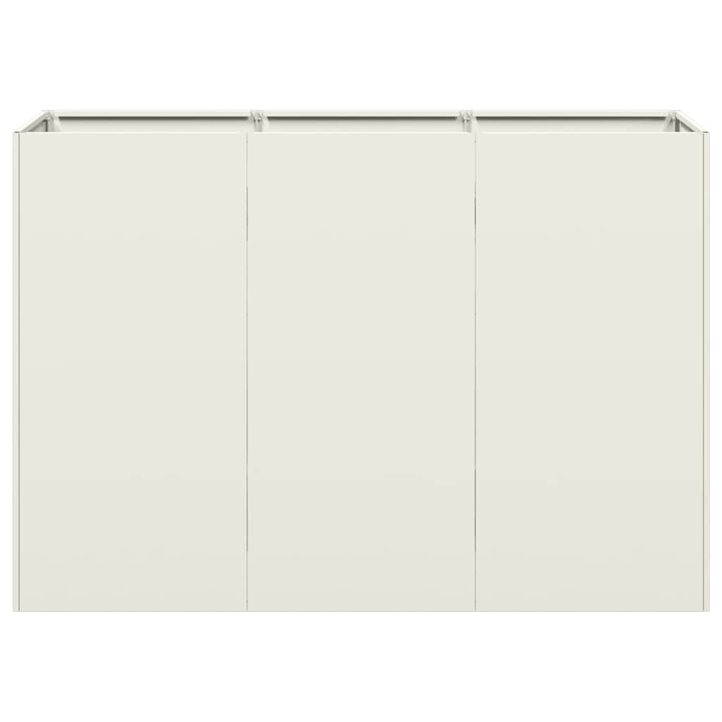 Plantenbak 120x40x80 cm koudgewalst staal wit is nu te koop bij PeponiXL, paradijselijk wonen!