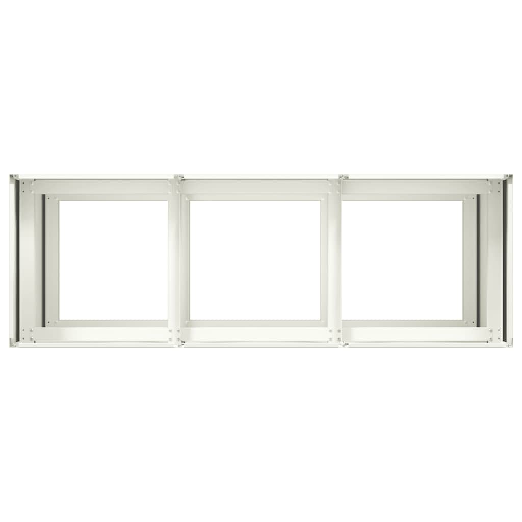 Plantenbak 120x40x80 cm koudgewalst staal wit is nu te koop bij PeponiXL, paradijselijk wonen!