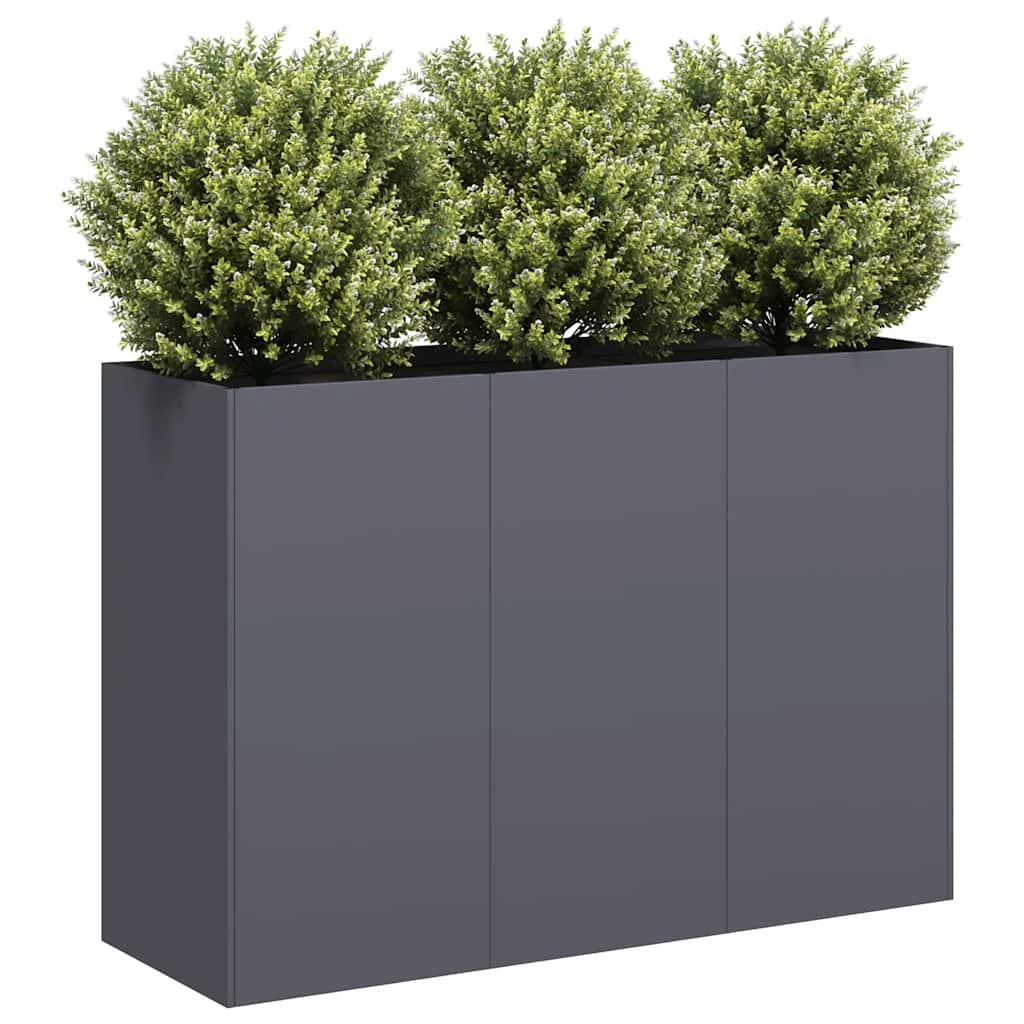 Plantenbak 120x40x80 cm koudgewalst staal antracietkleurig is nu te koop bij PeponiXL, paradijselijk wonen!