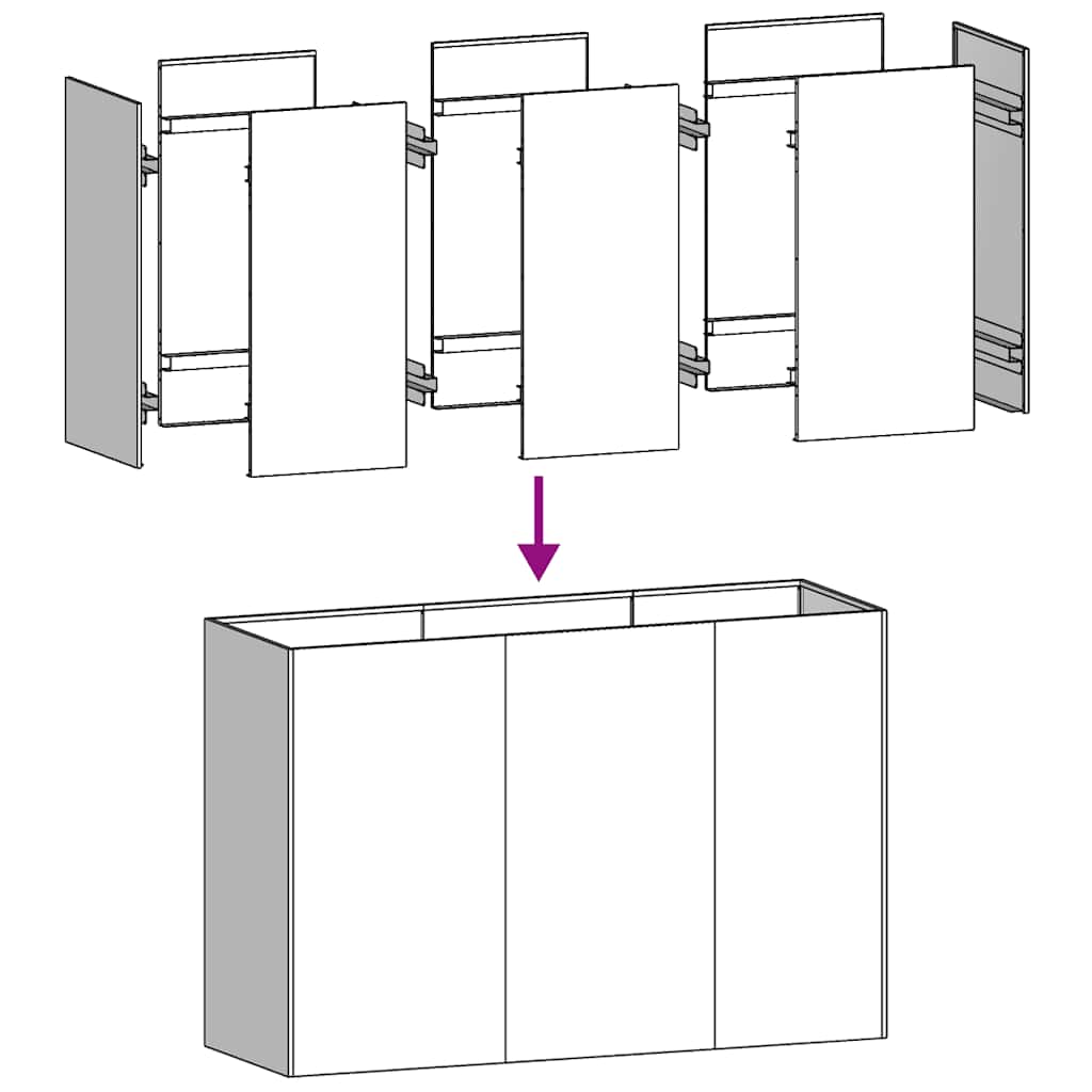 Plantenbak 120x40x80 cm gegalvaniseerd staal is nu te koop bij PeponiXL, paradijselijk wonen!