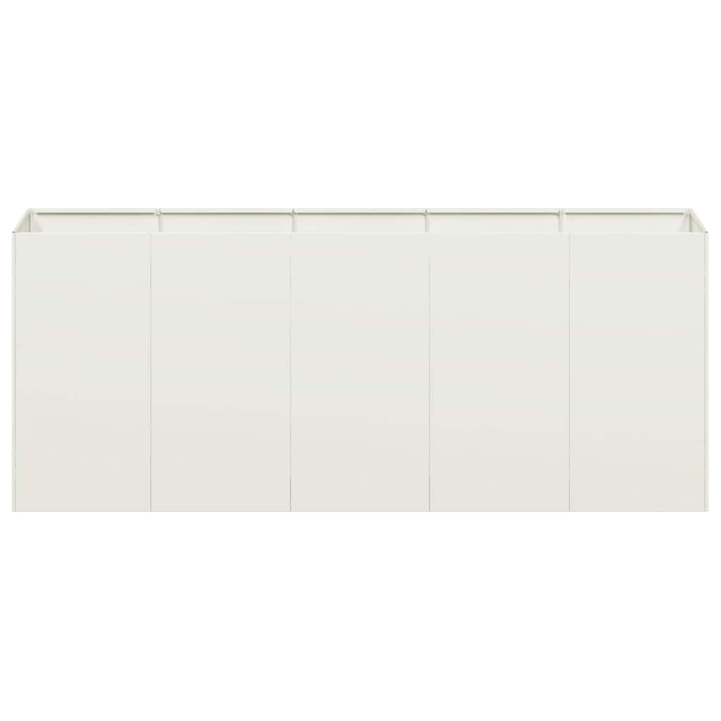 Plantenbak 200x40x80 cm koudgewalst staal wit is nu te koop bij PeponiXL, paradijselijk wonen!