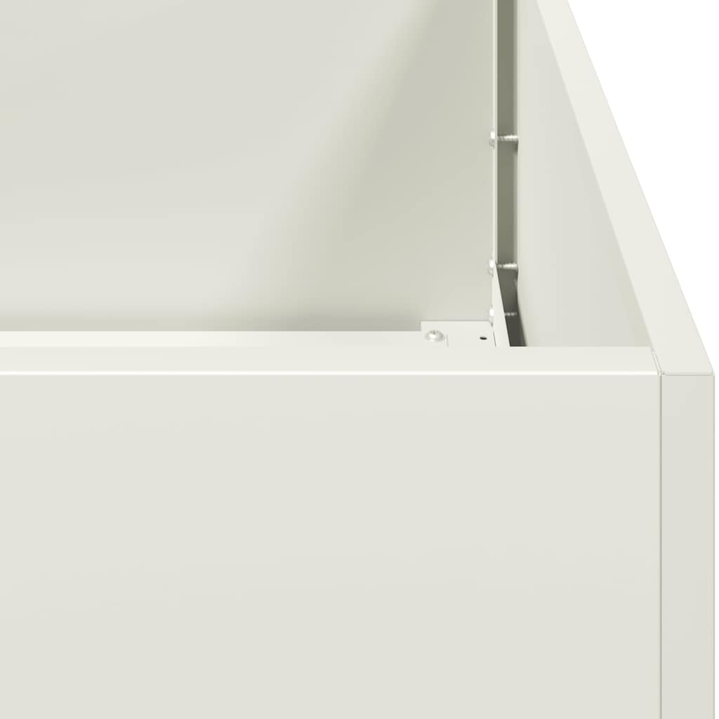 Plantenbak 200x40x80 cm koudgewalst staal wit is nu te koop bij PeponiXL, paradijselijk wonen!
