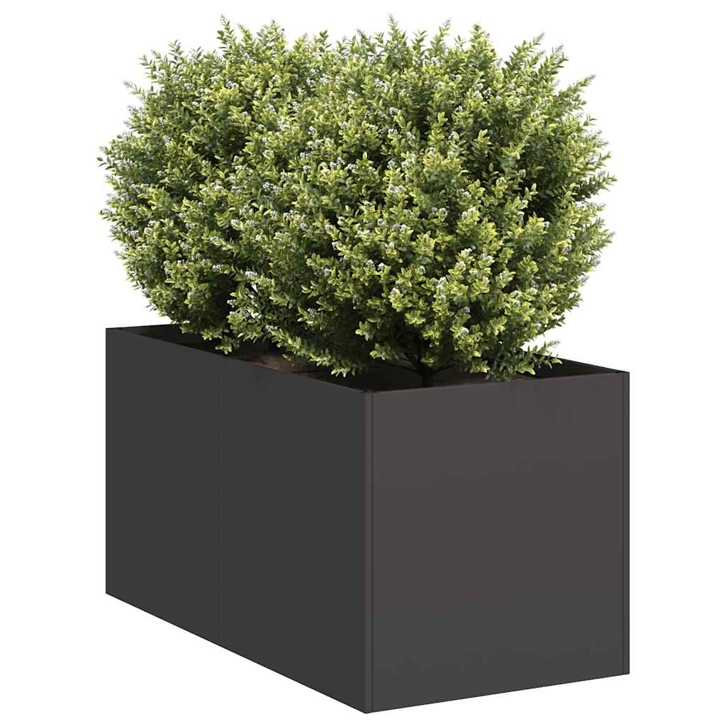 Plantenbak 40x80x40 cm koudgewalst staal zwart is nu te koop bij PeponiXL, paradijselijk wonen!