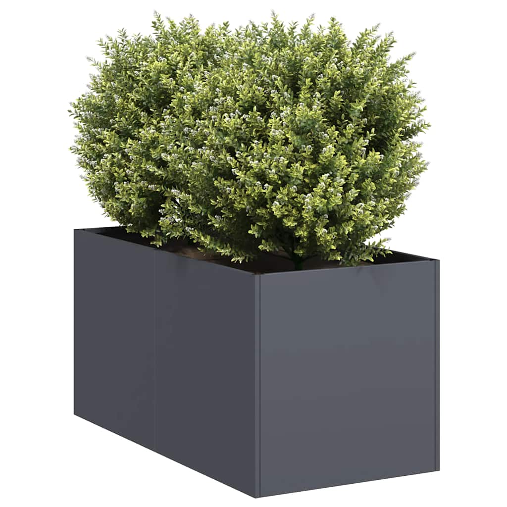 Plantenbak 40x80x40 cm koudgewalst staal antracietkleurig is nu te koop bij PeponiXL, paradijselijk wonen!
