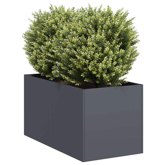 Plantenbak 40x80x40 cm koudgewalst staal antracietkleurig is nu te koop bij PeponiXL, paradijselijk wonen!