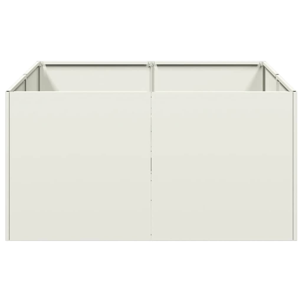 Plantenbak 80x80x40 cm koudgewalst staal wit is nu te koop bij PeponiXL, paradijselijk wonen!