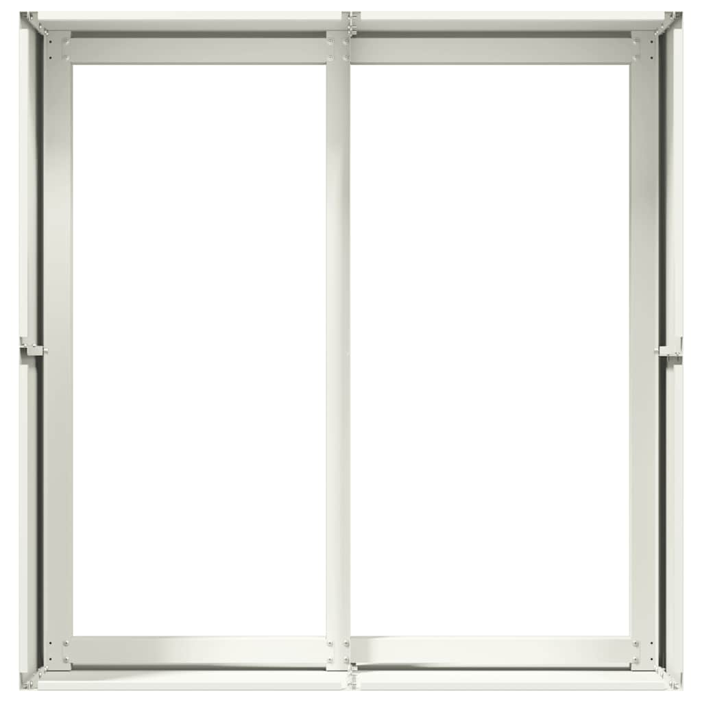 Plantenbak 80x80x40 cm koudgewalst staal wit is nu te koop bij PeponiXL, paradijselijk wonen!