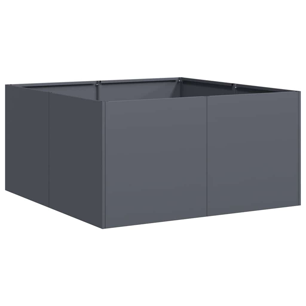 Plantenbak 80x80x40 cm koudgewalst staal antracietkleurig is nu te koop bij PeponiXL, paradijselijk wonen!