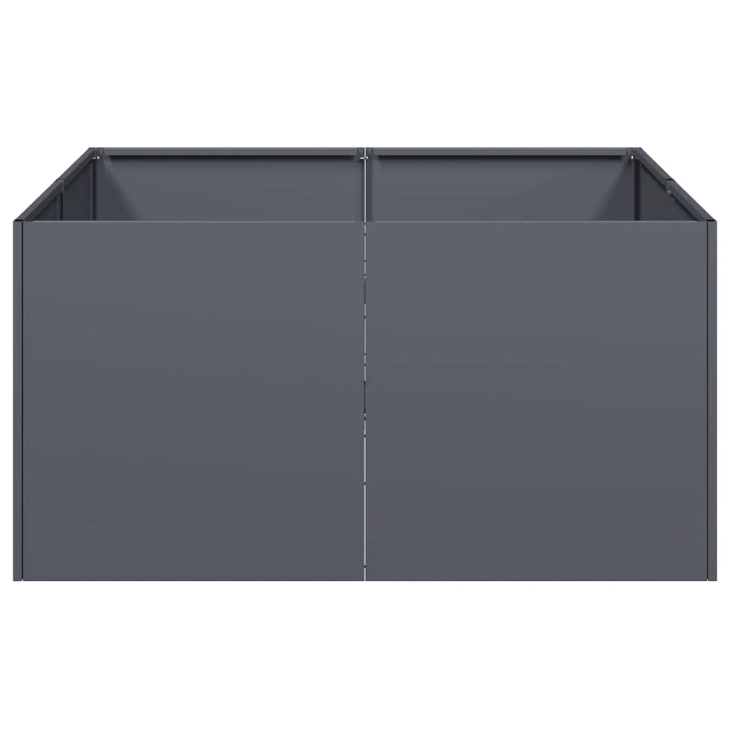 Plantenbak 80x80x40 cm koudgewalst staal antracietkleurig is nu te koop bij PeponiXL, paradijselijk wonen!