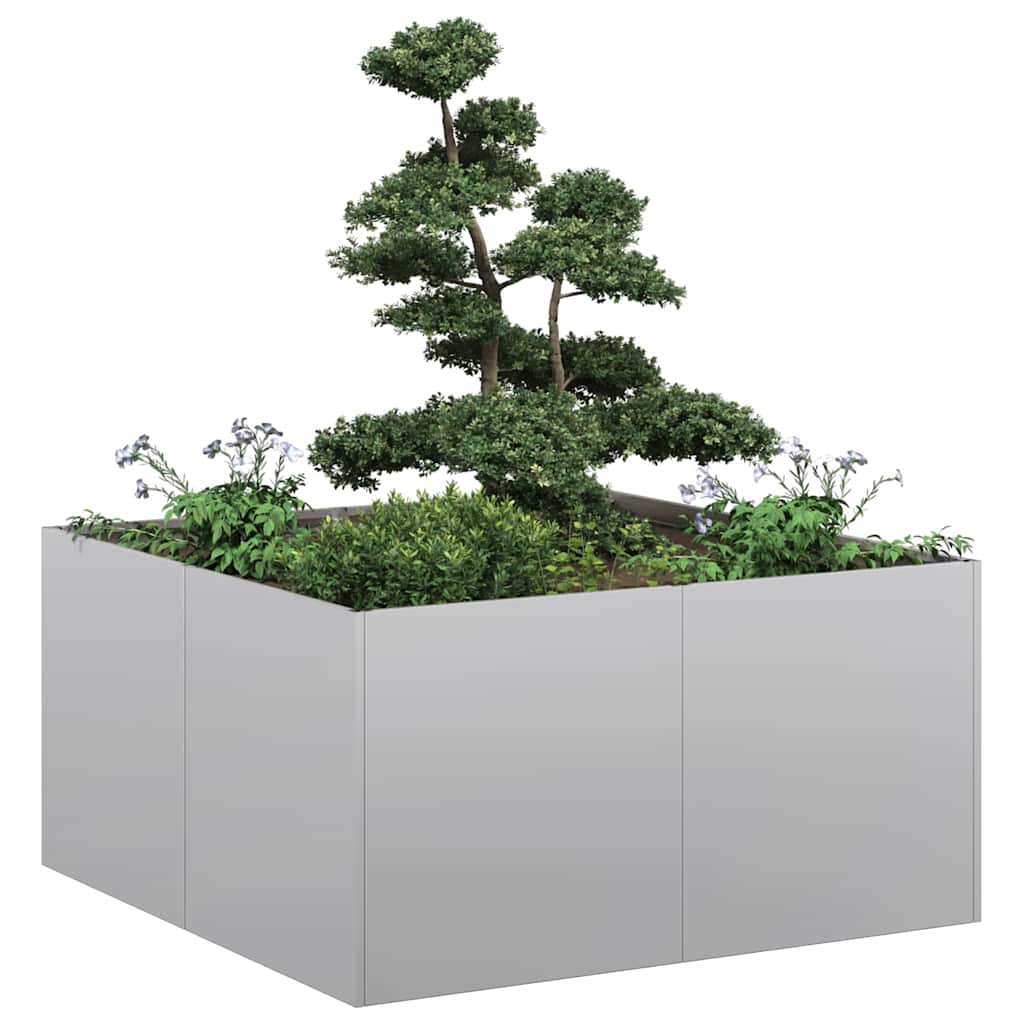 Plantenbak 80x80x40 cm gegalvaniseerd staal is nu te koop bij PeponiXL, paradijselijk wonen!