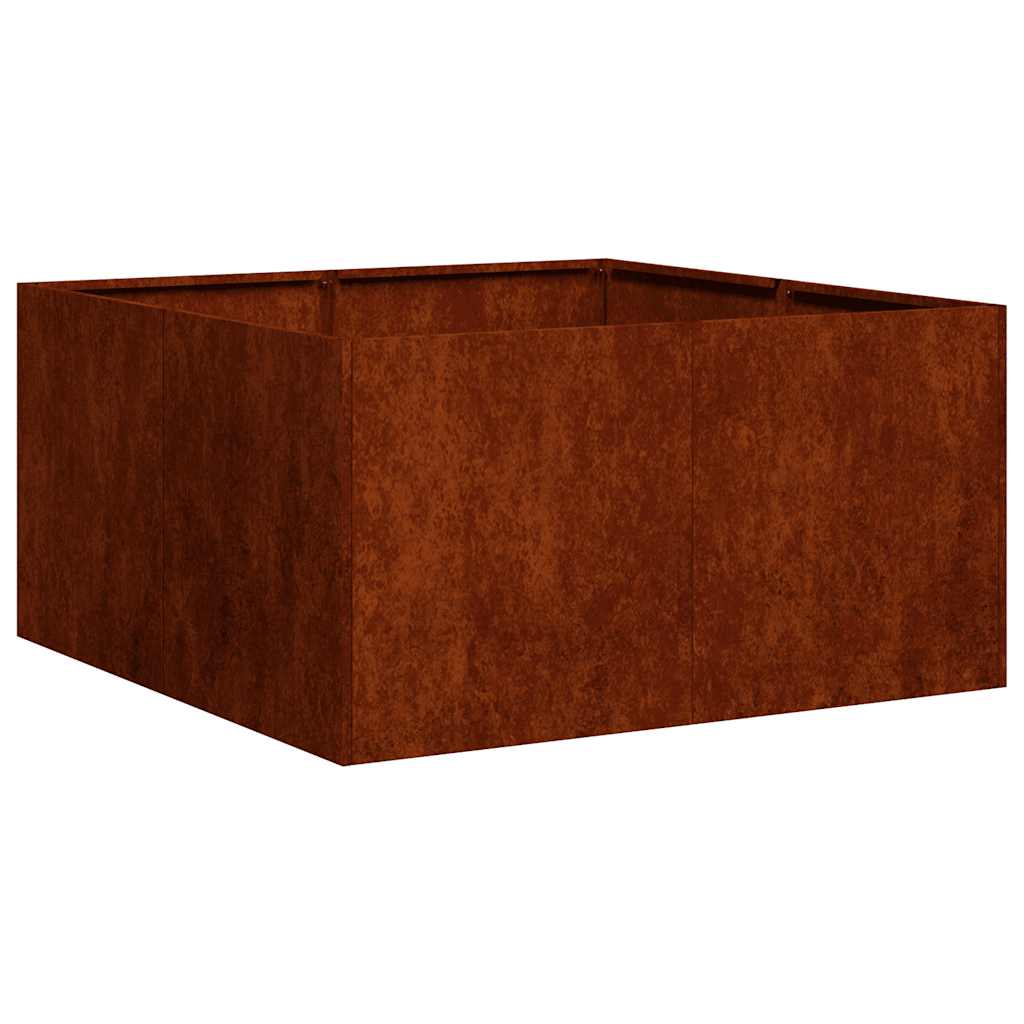 Plantenbak roestig 80x80x40 cm weervast staal is nu te koop bij PeponiXL, paradijselijk wonen!