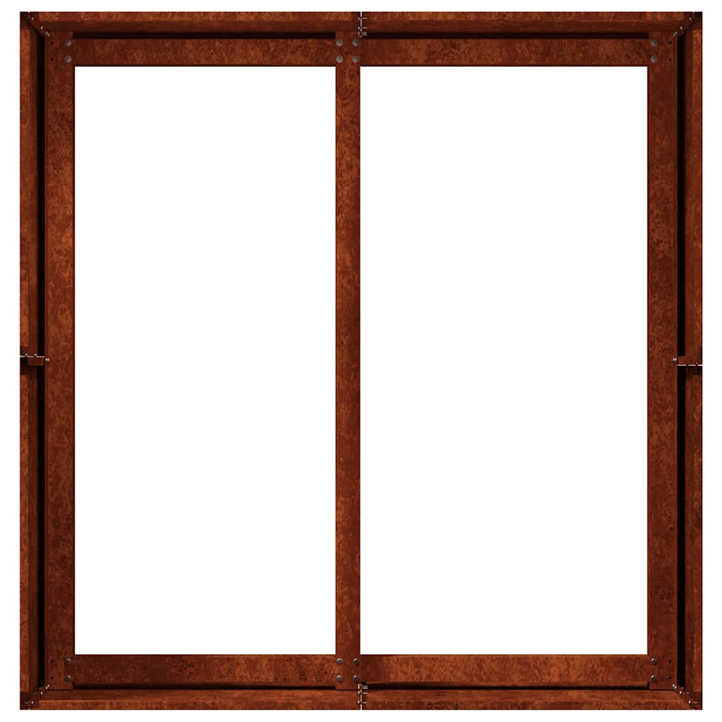 Plantenbak roestig 80x80x40 cm weervast staal is nu te koop bij PeponiXL, paradijselijk wonen!