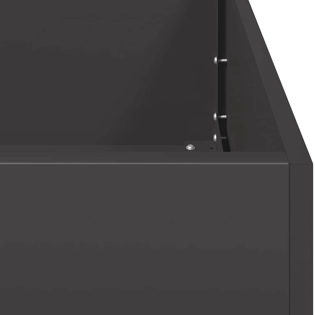 Plantenbak 120x80x40 cm staal zwart is nu te koop bij PeponiXL, paradijselijk wonen!