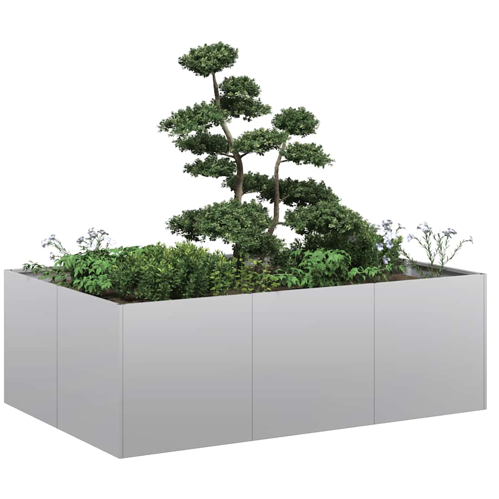 Plantenbak 120x80x40 cm gegalvaniseerd staal is nu te koop bij PeponiXL, paradijselijk wonen!