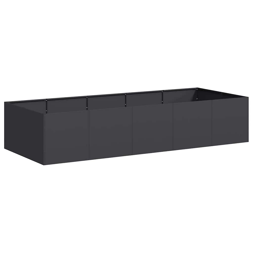 Plantenbak 200x80x40 cm staal zwart is nu te koop bij PeponiXL, paradijselijk wonen!