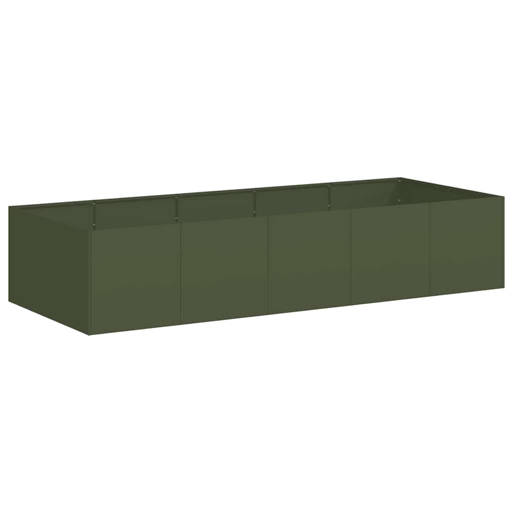 Plantenbak 200x80x40 cm staal olijfgroen is nu te koop bij PeponiXL, paradijselijk wonen!