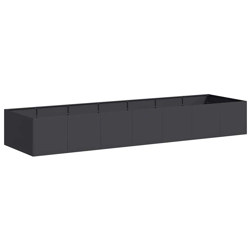 Plantenbak 280x80x40 cm staal zwart is nu te koop bij PeponiXL, paradijselijk wonen!