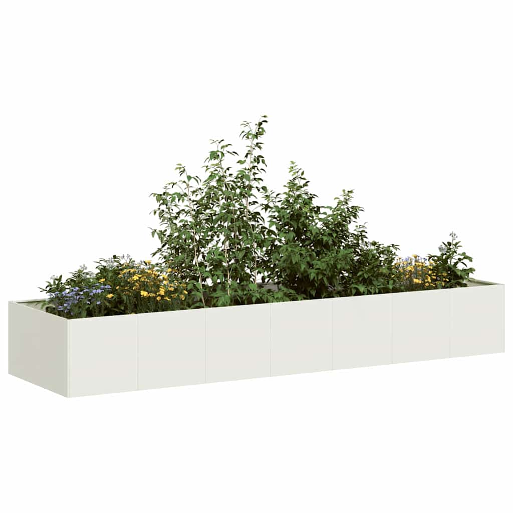Plantenbak 280x80x40 cm staal wit is nu te koop bij PeponiXL, paradijselijk wonen!