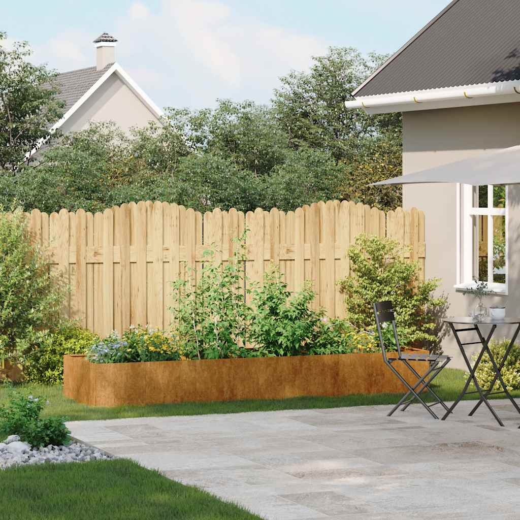 Plantenbak roestig 280x80x40 cm weervast staal is nu te koop bij PeponiXL, paradijselijk wonen!