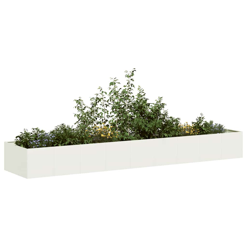 Plantenbak 360x80x40 cm staal wit is nu te koop bij PeponiXL, paradijselijk wonen!