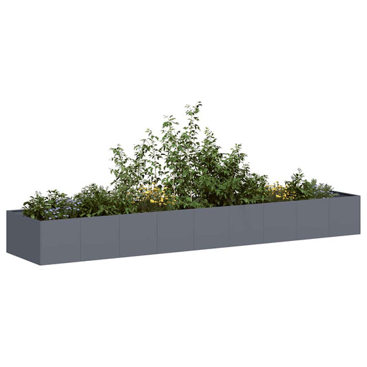 Plantenbak 360x80x40 cm staal antracietkleurig is nu te koop bij PeponiXL, paradijselijk wonen!