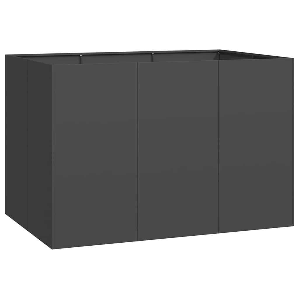 Plantenbak 120x80x80 cm staal zwart is nu te koop bij PeponiXL, paradijselijk wonen!