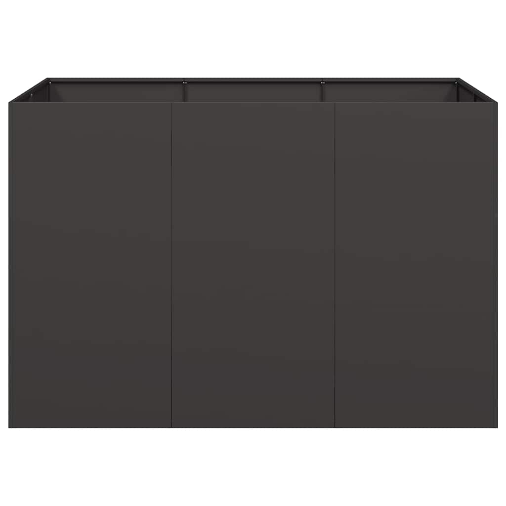 Plantenbak 120x80x80 cm staal zwart is nu te koop bij PeponiXL, paradijselijk wonen!