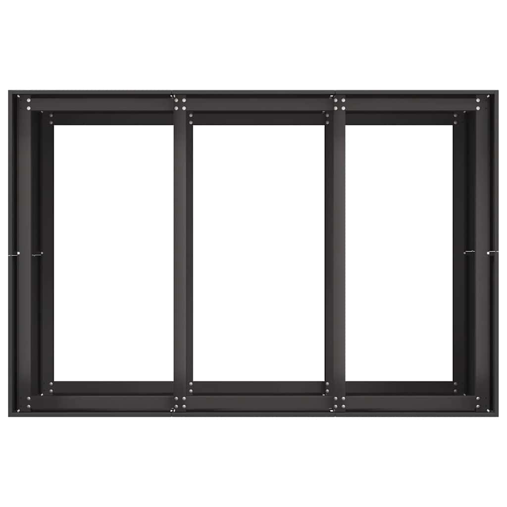 Plantenbak 120x80x80 cm staal zwart is nu te koop bij PeponiXL, paradijselijk wonen!
