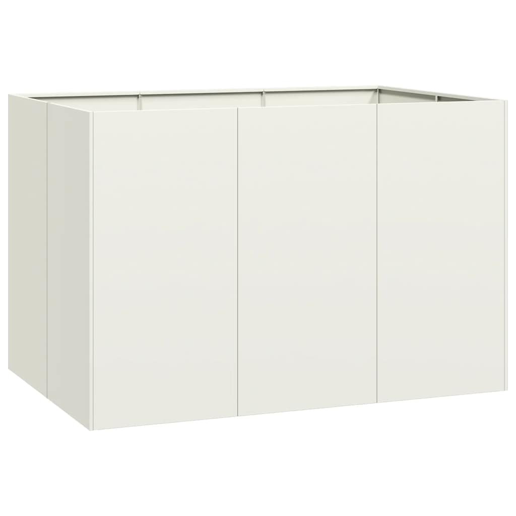 Plantenbak 120x80x80 cm staal wit is nu te koop bij PeponiXL, paradijselijk wonen!