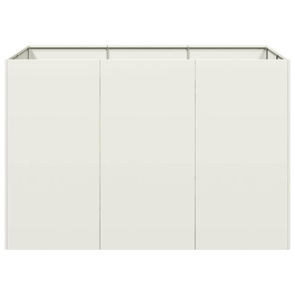 Plantenbak 120x80x80 cm staal wit is nu te koop bij PeponiXL, paradijselijk wonen!