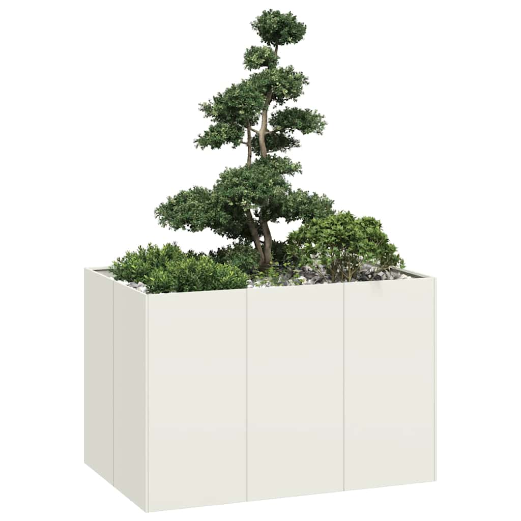 Plantenbak 120x80x80 cm staal wit is nu te koop bij PeponiXL, paradijselijk wonen!