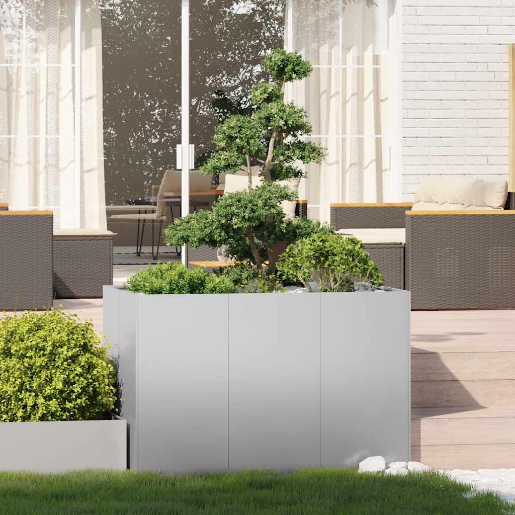Plantenbak 120x80x80 cm gegalvaniseerd staal is nu te koop bij PeponiXL, paradijselijk wonen!