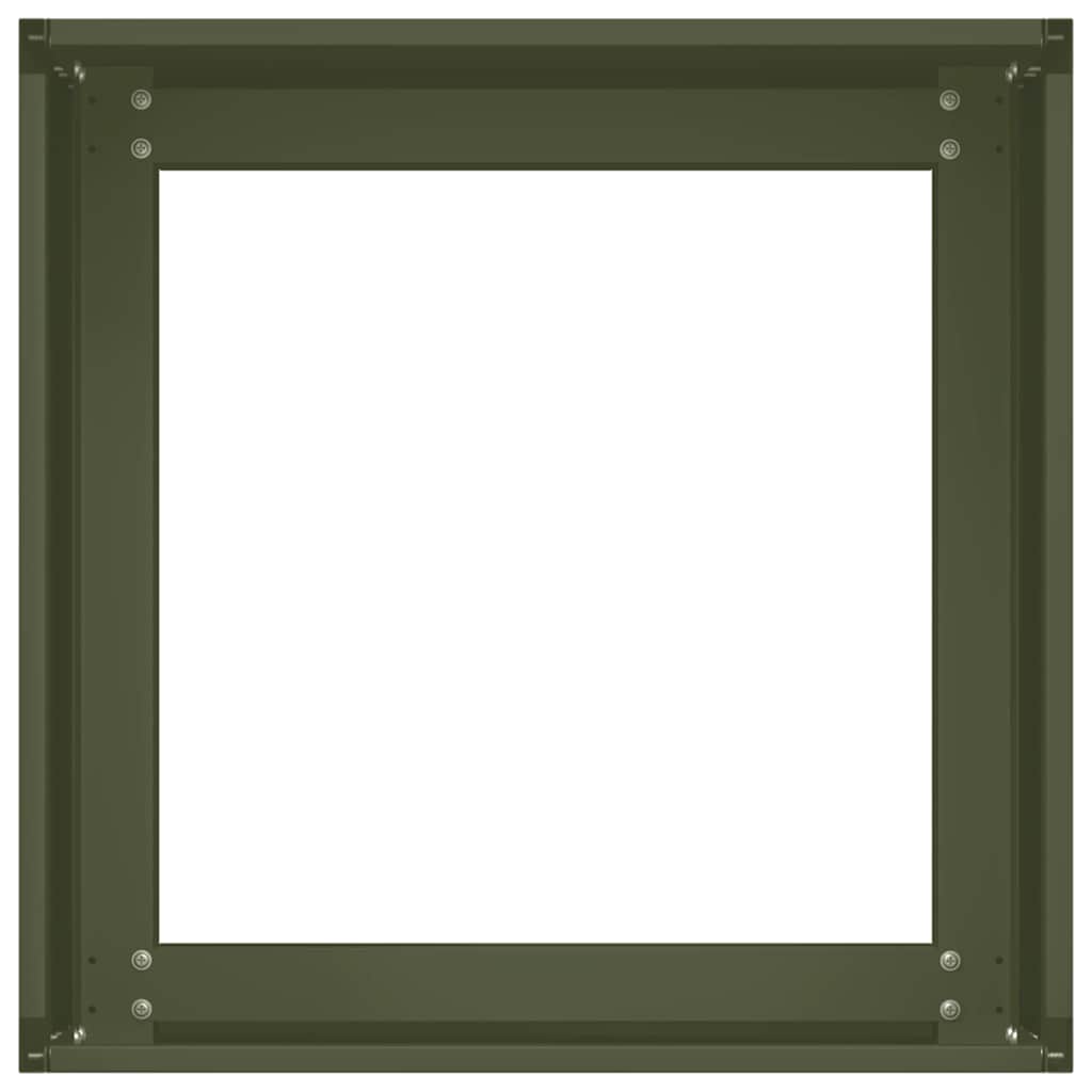 Plantenbak 40x40x30 cm staal olijfgroen is nu te koop bij PeponiXL, paradijselijk wonen!