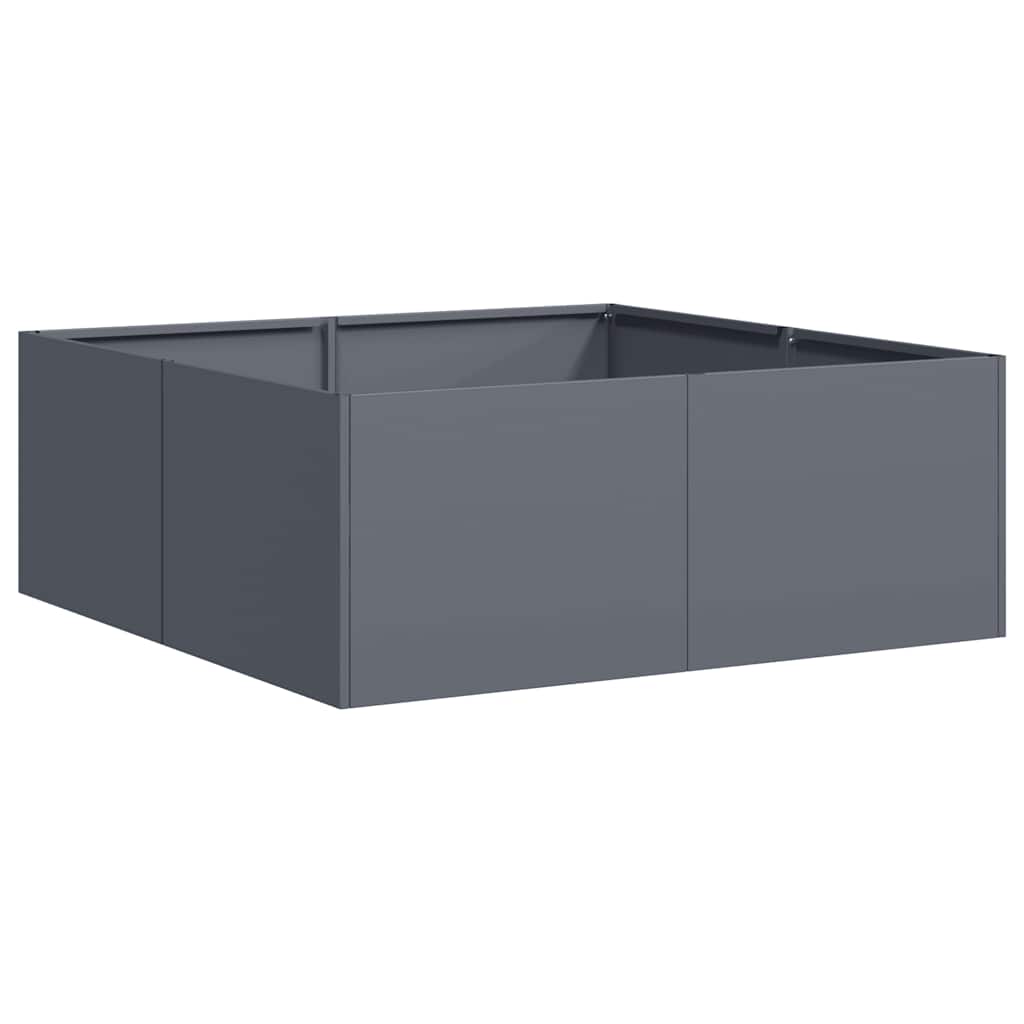 Plantenbak 80x80x30 cm staal antracietkleurig is nu te koop bij PeponiXL, paradijselijk wonen!
