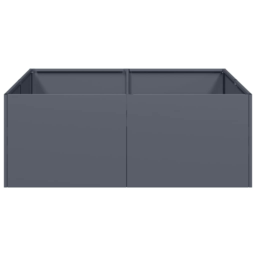 Plantenbak 80x80x30 cm staal antracietkleurig is nu te koop bij PeponiXL, paradijselijk wonen!