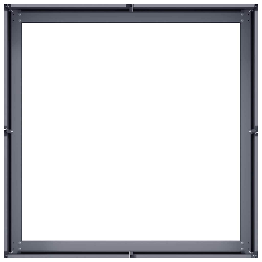 Plantenbak 80x80x30 cm staal antracietkleurig is nu te koop bij PeponiXL, paradijselijk wonen!