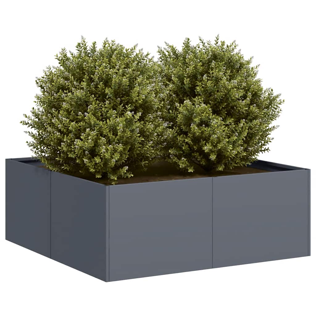 Plantenbak 80x80x30 cm staal antracietkleurig is nu te koop bij PeponiXL, paradijselijk wonen!