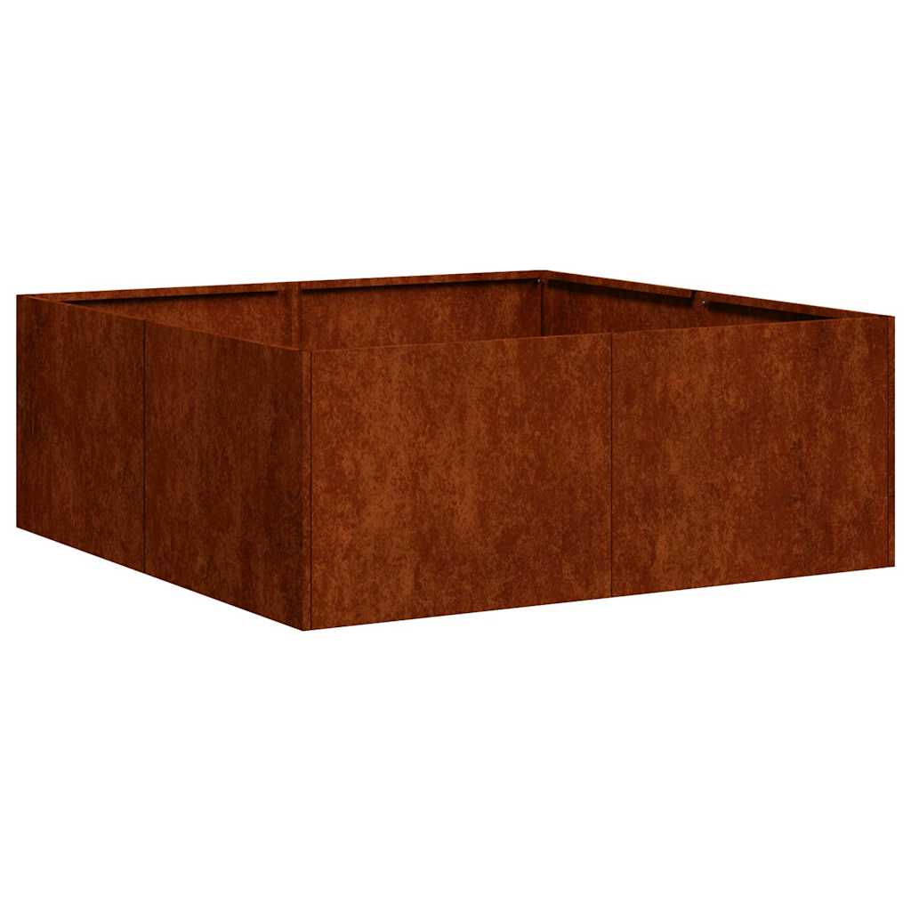 Plantenbak roestig 80x80x30 cm weervast staal is nu te koop bij PeponiXL, paradijselijk wonen!