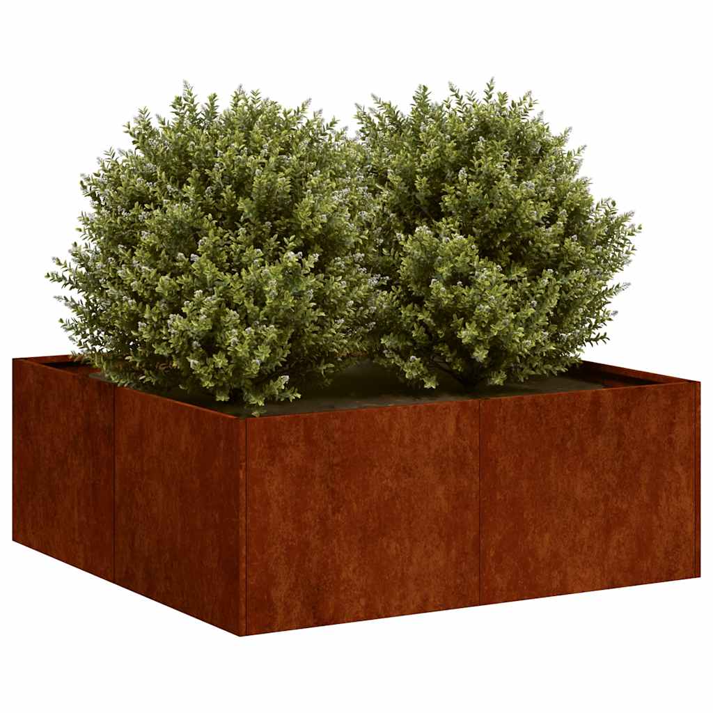 Plantenbak roestig 80x80x30 cm weervast staal is nu te koop bij PeponiXL, paradijselijk wonen!