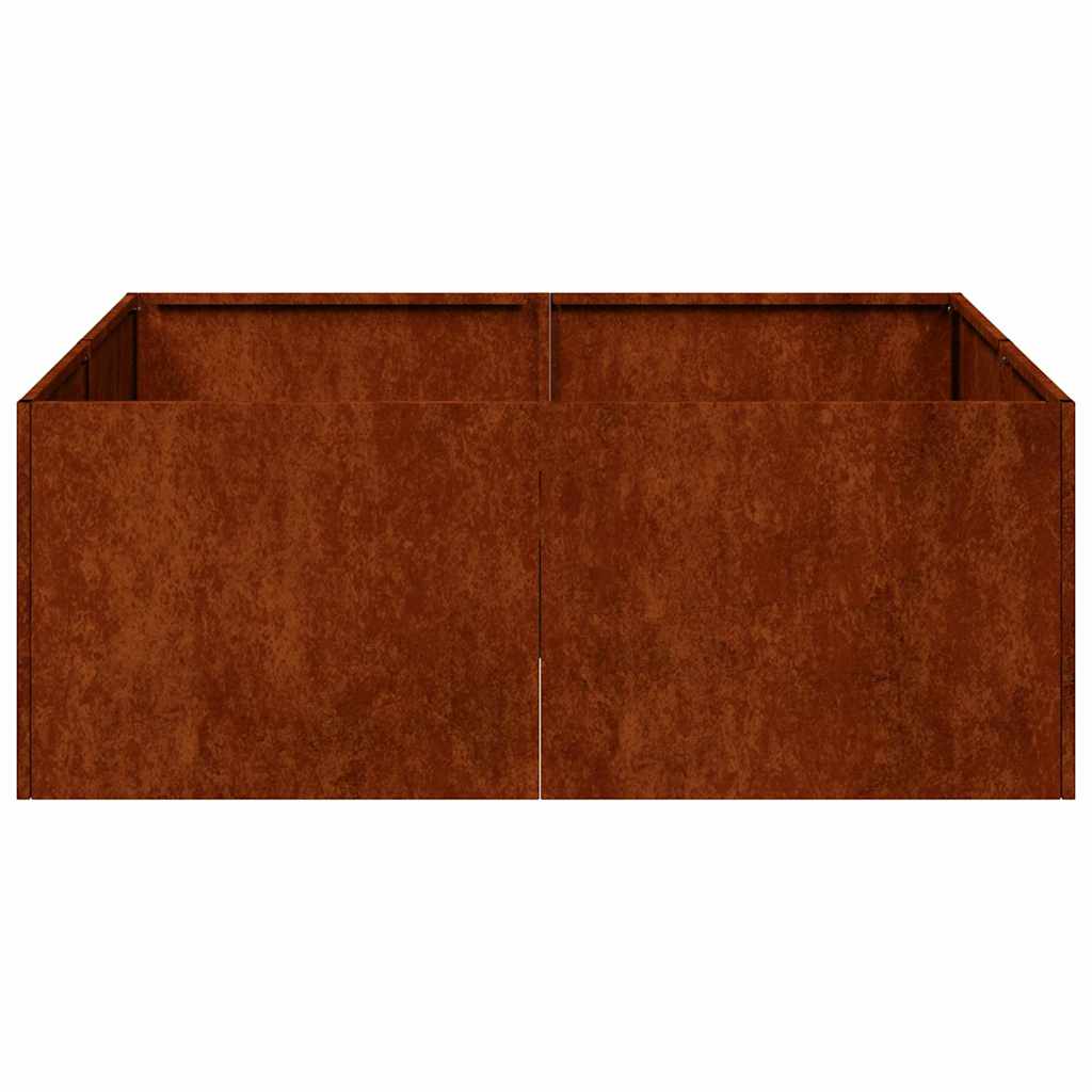 Plantenbak roestig 80x80x30 cm weervast staal is nu te koop bij PeponiXL, paradijselijk wonen!