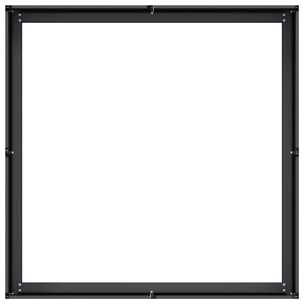 Plantenbak 100x100x30 cm staal zwart is nu te koop bij PeponiXL, paradijselijk wonen!