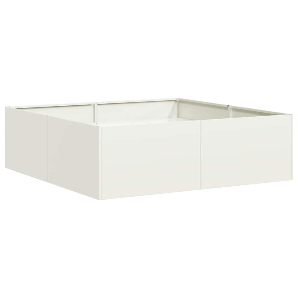Plantenbak 100x100x30 cm staal wit is nu te koop bij PeponiXL, paradijselijk wonen!