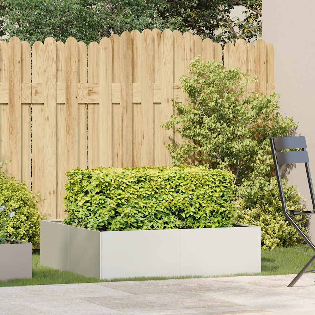 Plantenbak 100x100x30 cm staal wit is nu te koop bij PeponiXL, paradijselijk wonen!