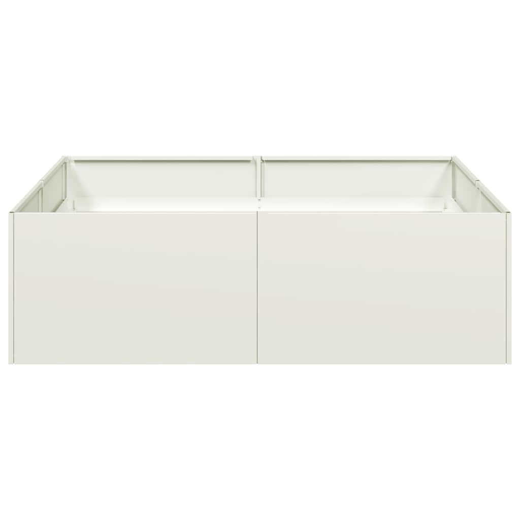 Plantenbak 100x100x30 cm staal wit is nu te koop bij PeponiXL, paradijselijk wonen!