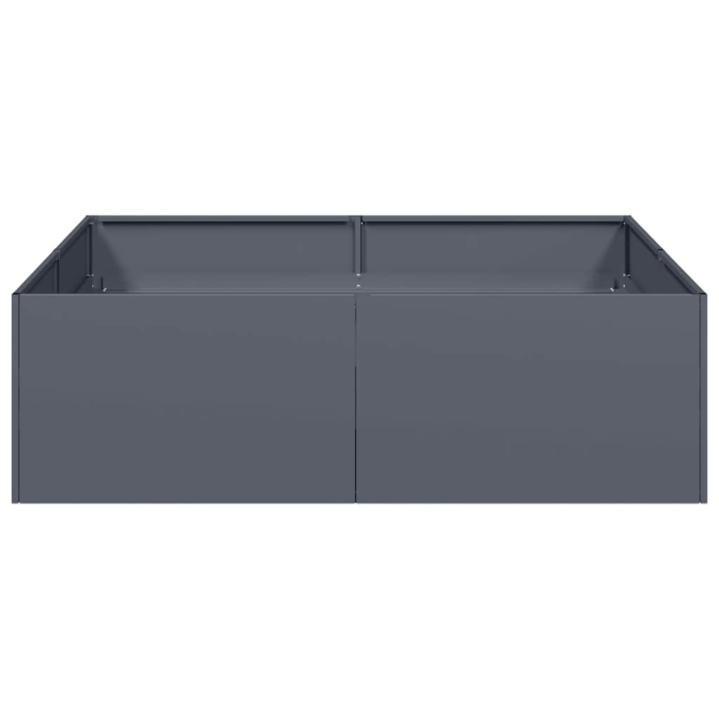 Plantenbak 100x100x30 cm staal antracietkleurig is nu te koop bij PeponiXL, paradijselijk wonen!